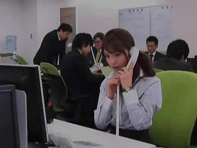 Asian Office Dame Screams While Her Juicy Pussy Gets Hardcore Blasted