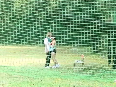 Stunning Japanese girl gets fucked by two guys outdoors