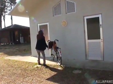 Japanese hottie seduces a guy in public and fucks his brains out