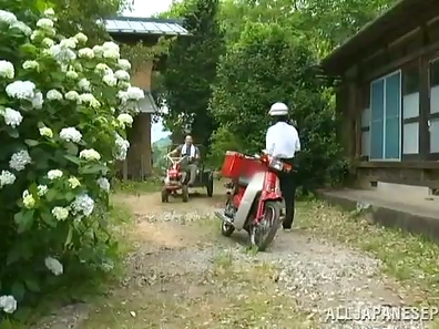 Juicy Chubby Asian Fingers Her Hairy Pussy While Bathing Outdoors Seductively