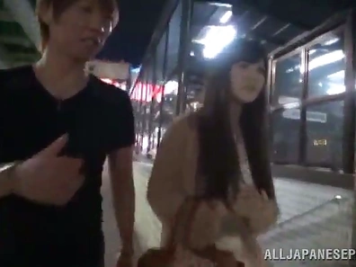 Japanese Hotie Moans In Ecstasy As He Fingers Her Pussy