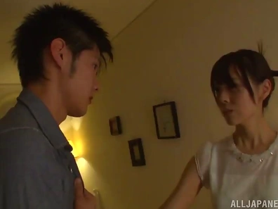 Adorable Japanese Girl Gives Naughty Blowjob Before Getting Fucked Hard