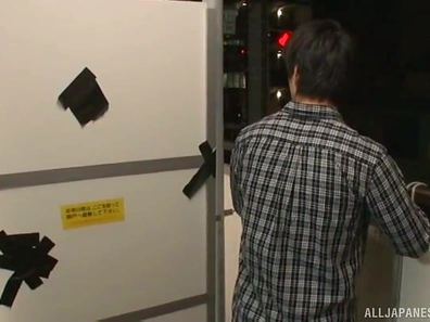 Chubby Japanese babe drops her panties to be fucked balls deep