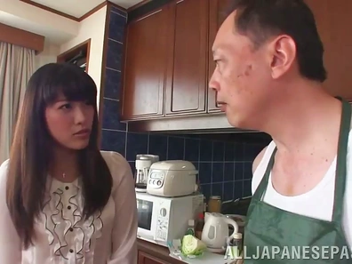 CFNM handjob and ass eating from a pretty Japanese girl