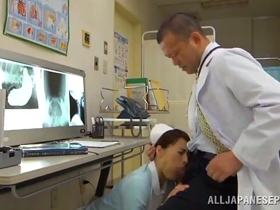 Seductive Asian Nurse Tempts Doctor With Sultry Blowjob Experience