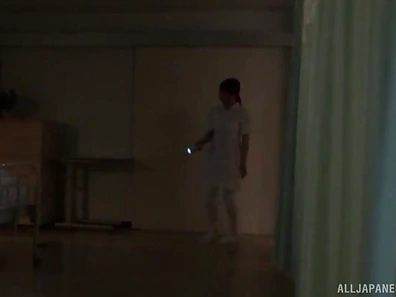 Asian doctor drops her clothes to ride a patient's stiff dick