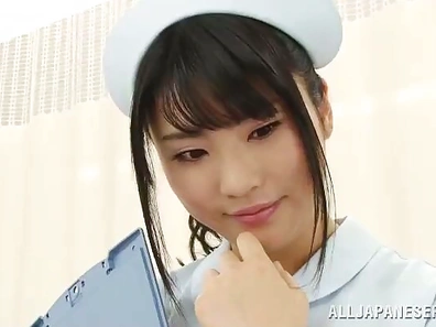 Sultry Japanese Nurse in White Stockings Rides Cock Like A Pro Cowgirl