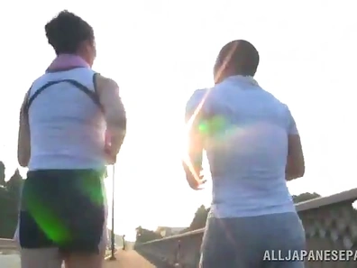 Tasty Japanese Hoe Hammered By Her Trainer Outdoors