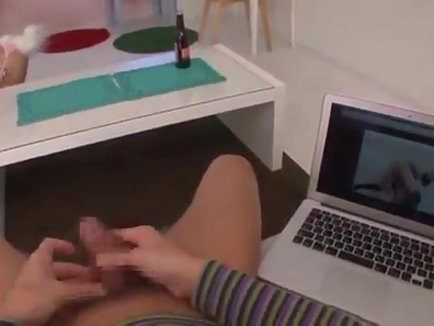 Uruha Mizuki in Sexy Costume Deeply Sucks Big Cock With Skill