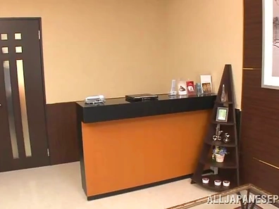 Seductive Japanese Secretary Teases Boss Before Hot Office Sex Encounter