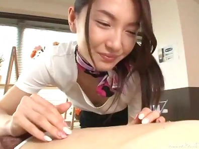 Asian Babe Rocks Her Sexy Ass In Mini-Skirt For Hardcore Cowgirl Fuck Fest