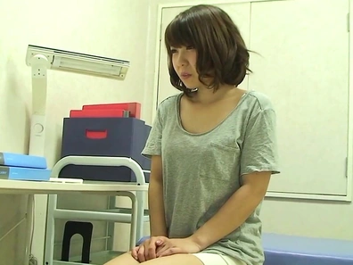 Shy brunette surprised by a horny fellow's erected dong