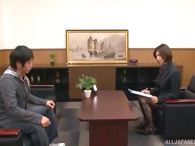 Bold Japanese Girl in Black Stockings Gets Fucked Hard & Deeply