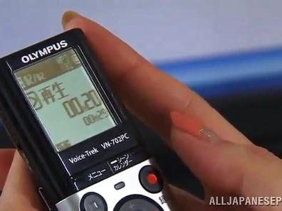 Sexy Japanese Girl in Glasses Masturbates Hard With Her Vibrator