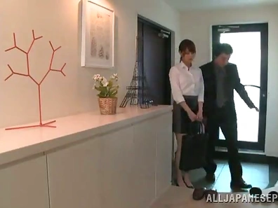 Horny Japanese Siren Tempts Boss into Office Orgasms Delightfully