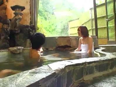 Sensual Poolside Pleasure: Affectionate Couple Dive into Hot Water Sex Acts