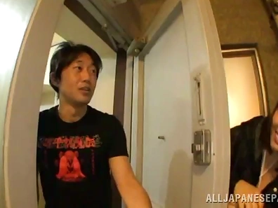 Hot Babe Pulls Aside Bathing Suit for Muff Stuffing Action