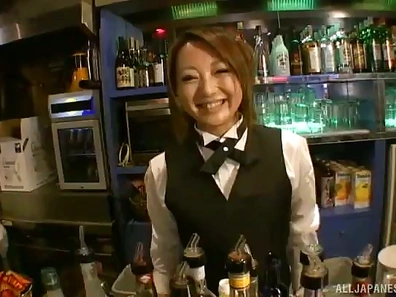 Sultry Bartender Tempts Customer With Steamy Sex Before Cumming On Her Ass