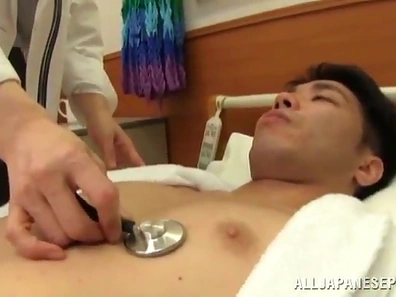 Sexy Asian Nurses Tempt Patient into Hot Nurse-Themed Orgy Night