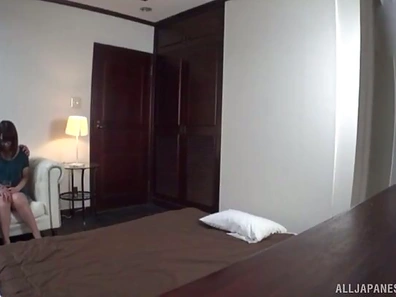 Intimate Bedtime Passion Between Cute Glasses-Wearing Asian Girl & Lover