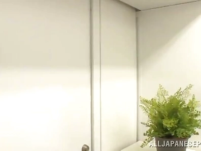 Filthy Japanese Babe Takes It Hard During Office Sex Frolics