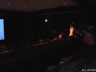 Hot ass Japanese babe Ayami Shunka rides a stranger on the stage