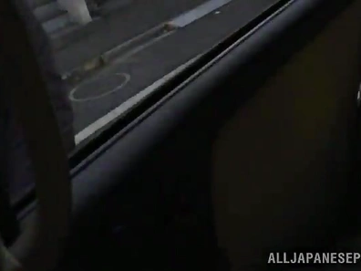 Sultry Japanese Lady Delivers Hot Blowjob Inside a Car