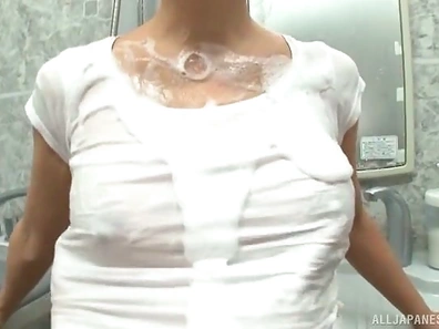 Japanese Soak-Hottie Gets Her Pussy Fucked Hard From Behind