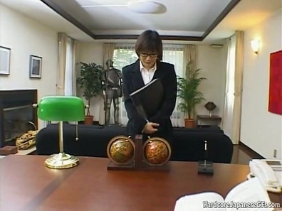 Sultry Asian Business Woman Greedily Devours Thick Cock into Wet Mouth