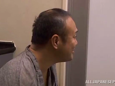 Old Man Fantasizing Sniffs Panties Gets Fucked by Lustful Girl