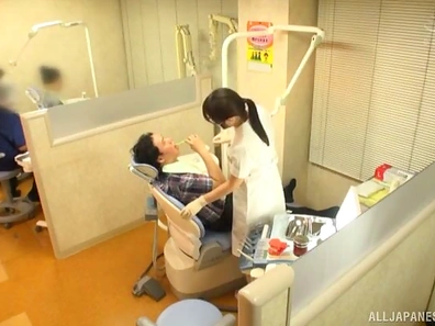 Kira Nao Flashes Breasts at Dentist Office Before Getting Fucked Hard