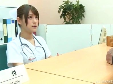 Sultry Nurse Momozono Kneels Down for Expert Blowjob Pleasure