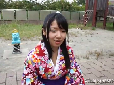 Sizzling Asian Babe Rocks Your World With A Steamy Kimono Blowjob