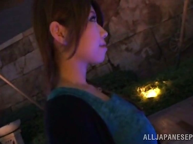 Topless Asian Chick Teasingly Seducing His Stiff Cock With Skillful Pleasure