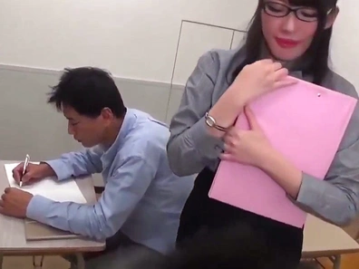 Horny Japanese Teacher Enjoying Uncensored Anal Sex with Two Men