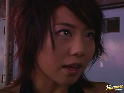 Japanese AV model gives a hot blowjob