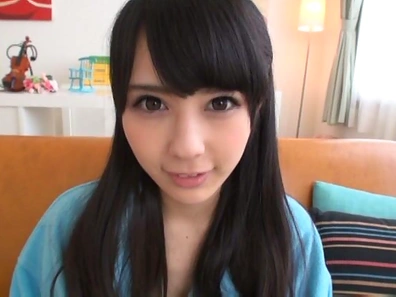 Dark-haired Japanese sweetie Ruka Kanae shows off her small tits