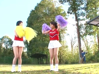 Spicy cheerleader Yuri Shinomiya group sex