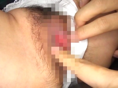 Japanese teen gal Sasamiya Rena plays a solo inserts a toy in pussy