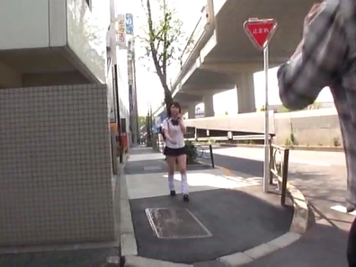 Japanese AV Model in school uniform hardcore action with cumshot