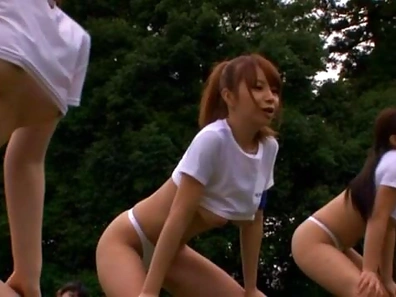 Tons Of Big Breasted Soccer Girls Suck His Dick Dry