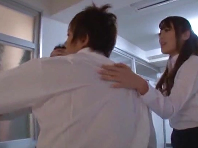 Hot Japanese teen gals hard dick of a hot impressive guy