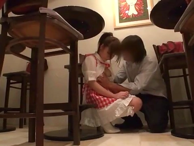 Sexy Japanese AV Model teen in hot costume getting a rear fuck