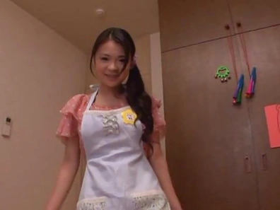 Nice Japanese teen Kana Tsuruta gives a hot headfuck