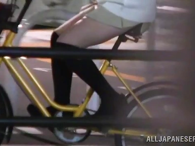 Miku Aono exposes her hairy pussy during hot fingering action