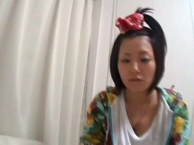 Cute Asian teen Uta Kohaku sucks and jerks her guy for load of cum