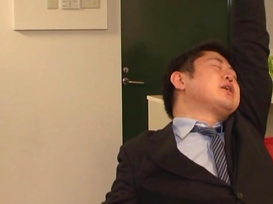 Hot office babe Kana Otowa jerks off cock and gives head