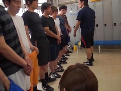 Kinky babe sucks dicks until her face all covered in sperm