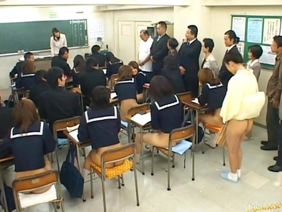 Hot Asian teens at half naked academy show it off!