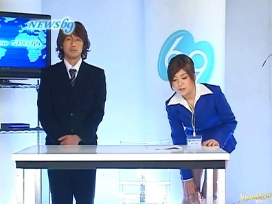 Japanese chick is the announcer for training the girls